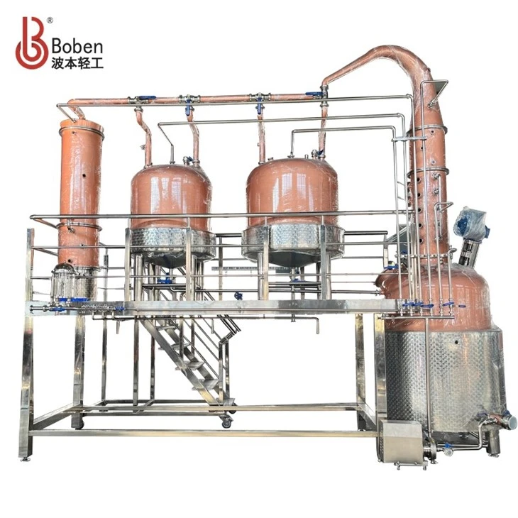 Équipement de distillation de rhum en pot de cuivre 1500L